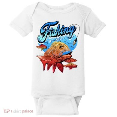 Fishing Red Snapper Baby Bodysuit