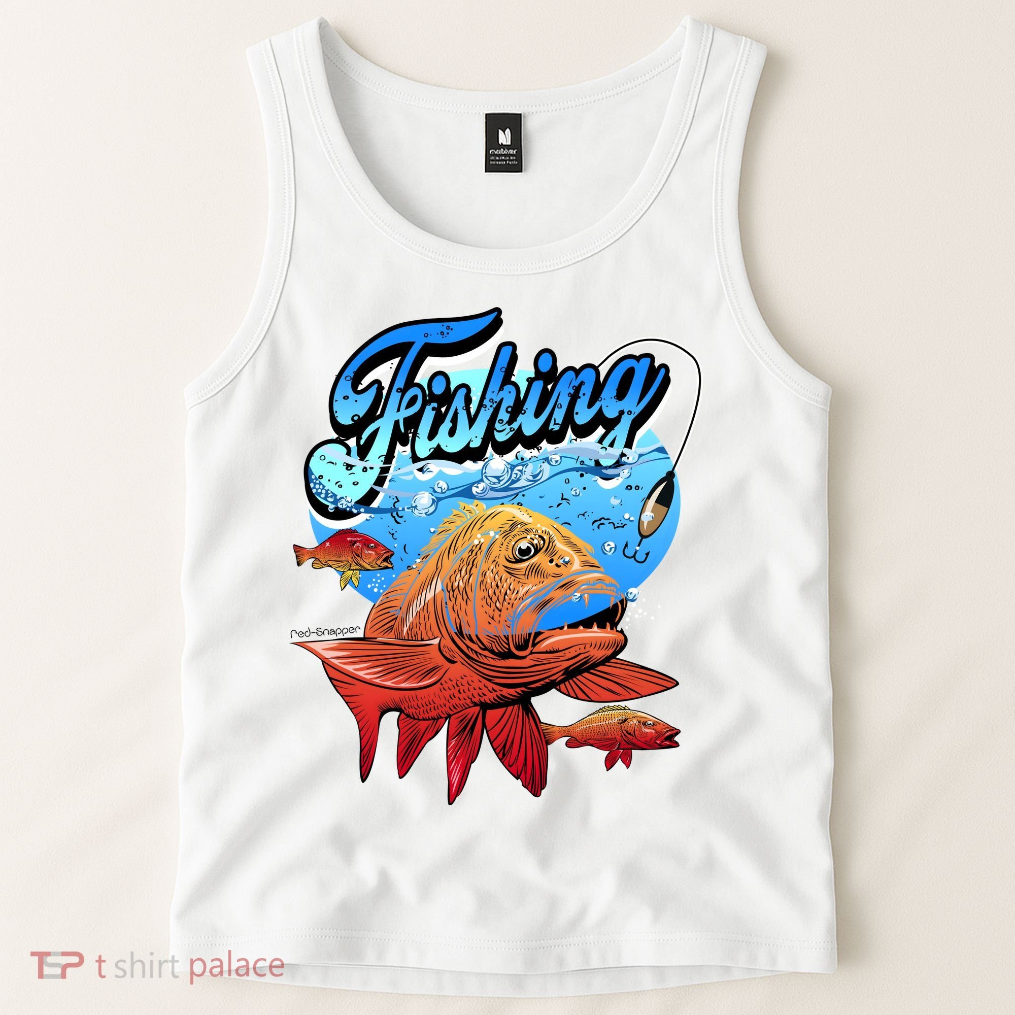 Fishing Red Snapper Tank Top