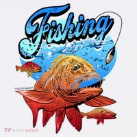 Fishing Red Snapper Tank Top thumb 6