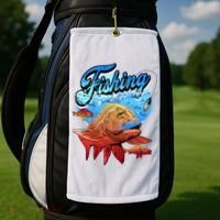 Fishing Red Snapper Golf Towel thumb 2
