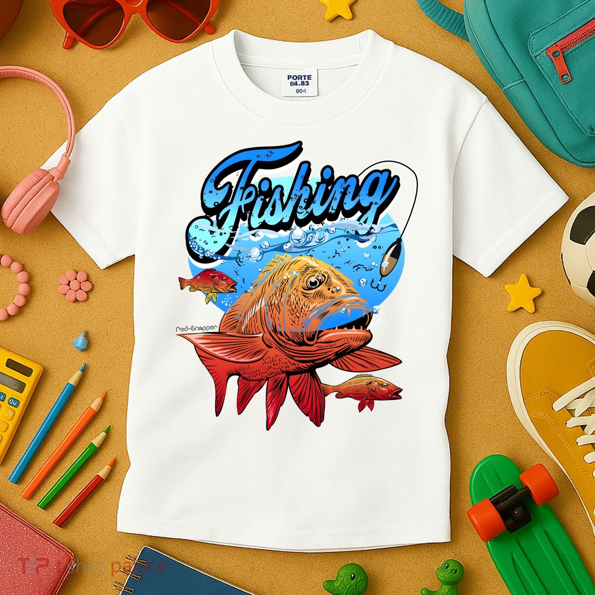 Fishing Red Snapper Kids T-Shirt
