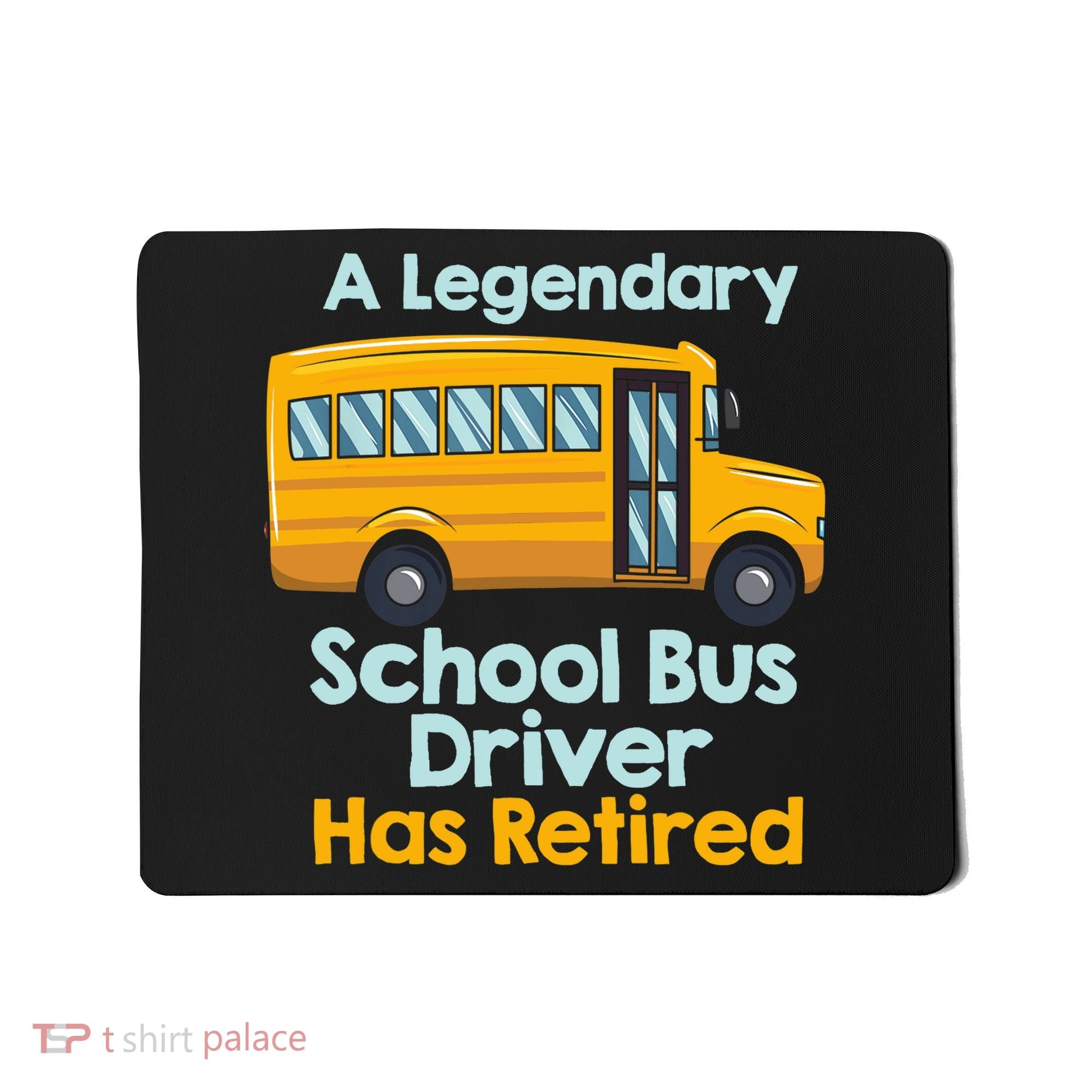 Funny Retired School Bus Driver - School Bus Retirement Mousepad