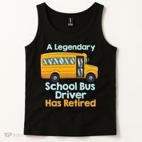 Funny Retired School Bus Driver - School Bus Retirement Tank Top thumb 2