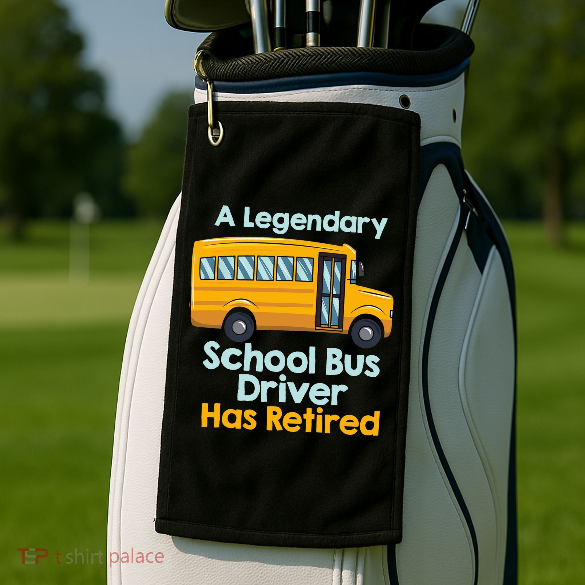 Funny Retired School Bus Driver - School Bus Retirement Golf Towel