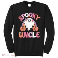 Family Retro Spooky Uncle Groovy Retro Halloween Ghost Pumpkin Costume Gift Sweatshirt thumb 0
