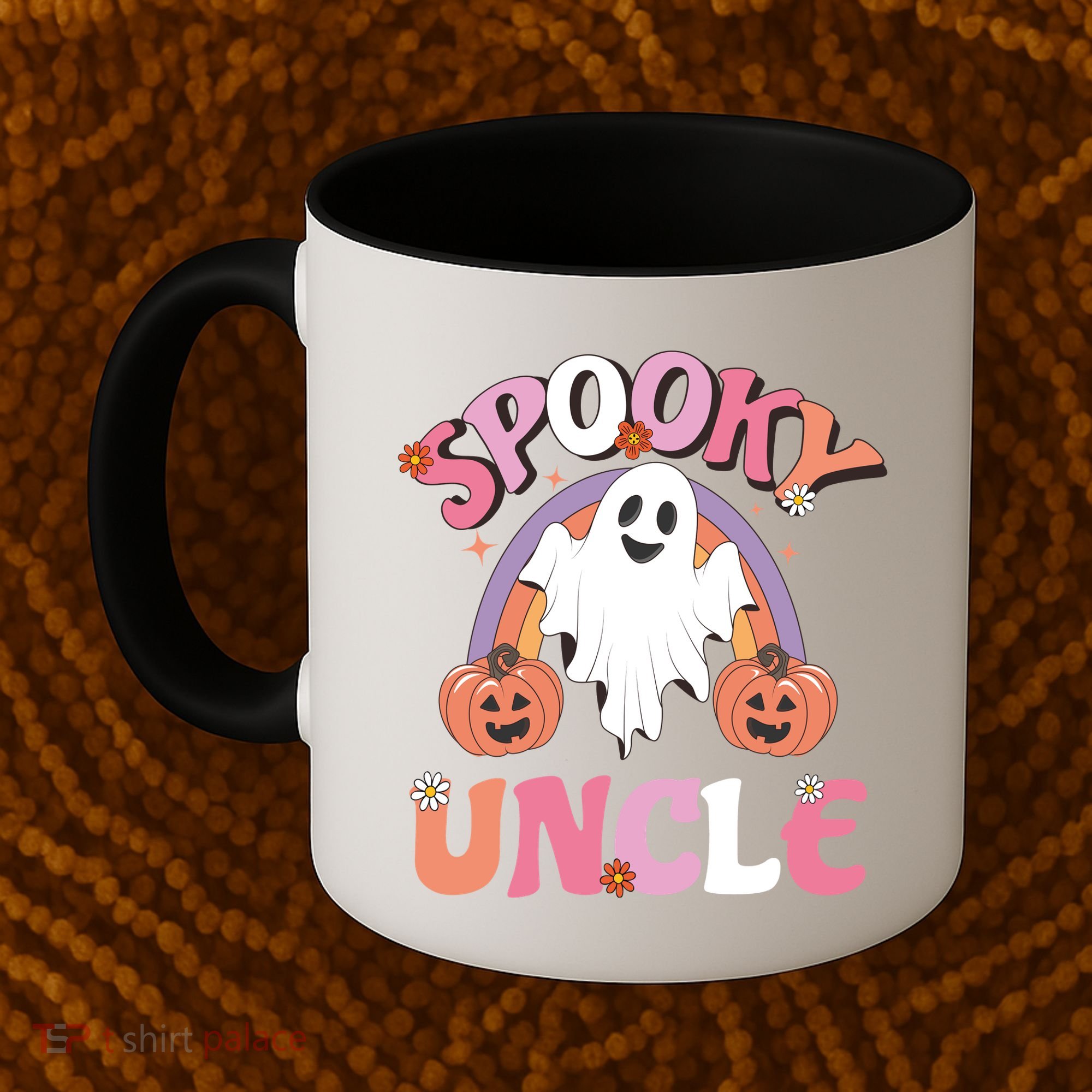 Family Retro Spooky Uncle Groovy Retro Halloween Ghost Pumpkin Costume Gift Coffee Mug
