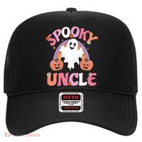 Family Retro Spooky Uncle Groovy Retro Halloween Ghost Pumpkin Costume Gift Hat thumb 0