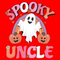 Family Retro Spooky Uncle Groovy Retro Halloween Ghost Pumpkin Costume Gift Santa Hat thumb 1