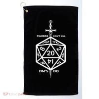 Fantasy RPG Swords Don't Kill People Dungeon Game Masters Do Golf Towel thumb 0