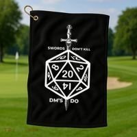 Fantasy RPG Swords Don't Kill People Dungeon Game Masters Do Golf Towel thumb 1
