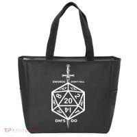 Fantasy RPG Swords Don't Kill People Dungeon Game Masters Do Tote Bag thumb 0
