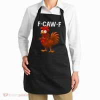 F-CAW-F Rooster Screaming Chicken Meme Apron thumb 2