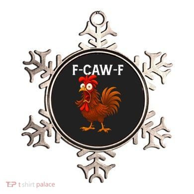 F-CAW-F Rooster Screaming Chicken Meme Ornament