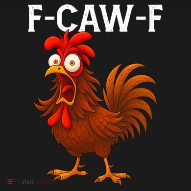 F-CAW-F Rooster Screaming Chicken Meme Sustainable Knit Beanie