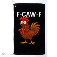 F-CAW-F Rooster Screaming Chicken Meme Golf Towel thumb 0