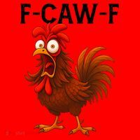 F-CAW-F Rooster Screaming Chicken Meme Santa Hat thumb 1