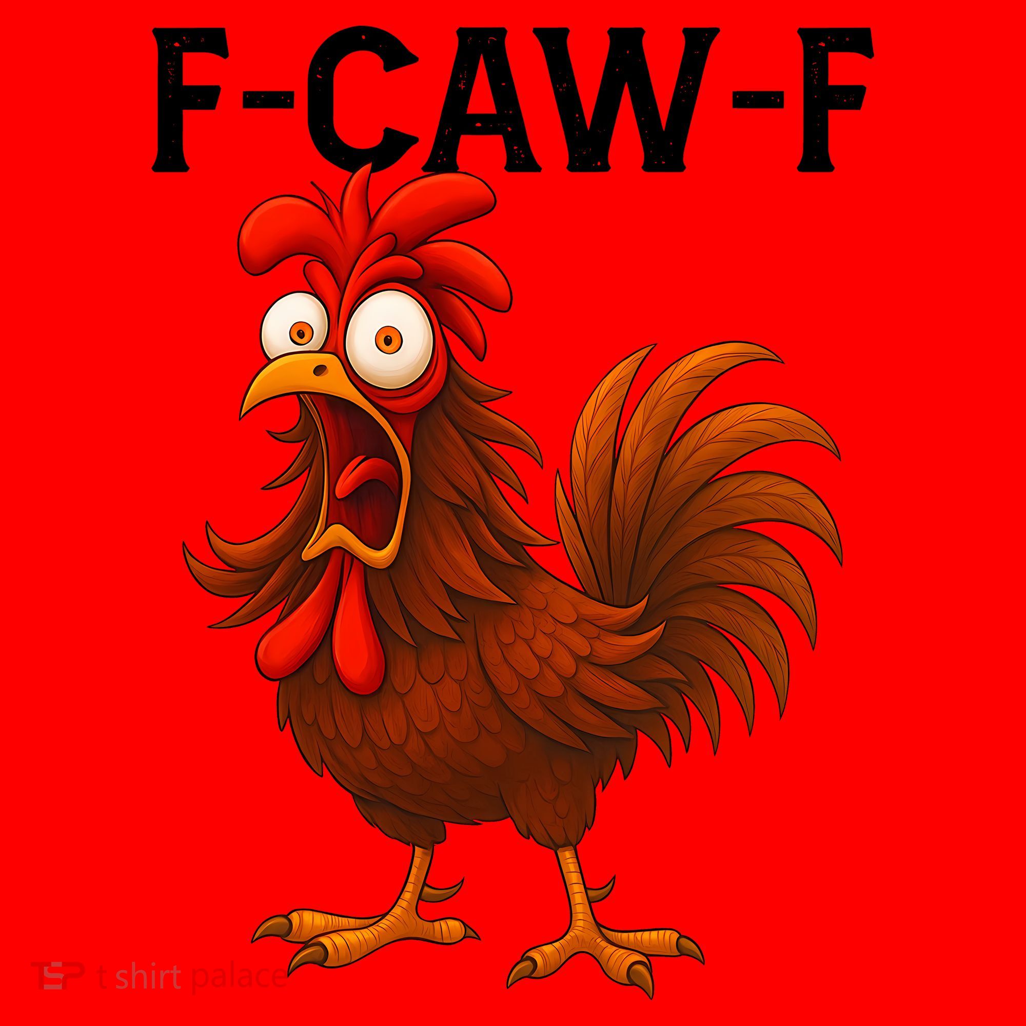 F-CAW-F Rooster Screaming Chicken Meme Santa Hat