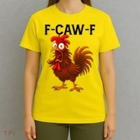 F-CAW-F Rooster Screaming Chicken Meme T-Shirt thumb 4