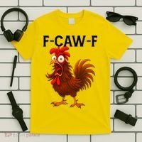 F-CAW-F Rooster Screaming Chicken Meme T-Shirt thumb 5
