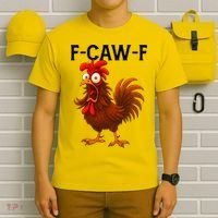 F-CAW-F Rooster Screaming Chicken Meme T-Shirt thumb 6
