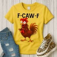 F-CAW-F Rooster Screaming Chicken Meme Women's T-Shirt thumb 3