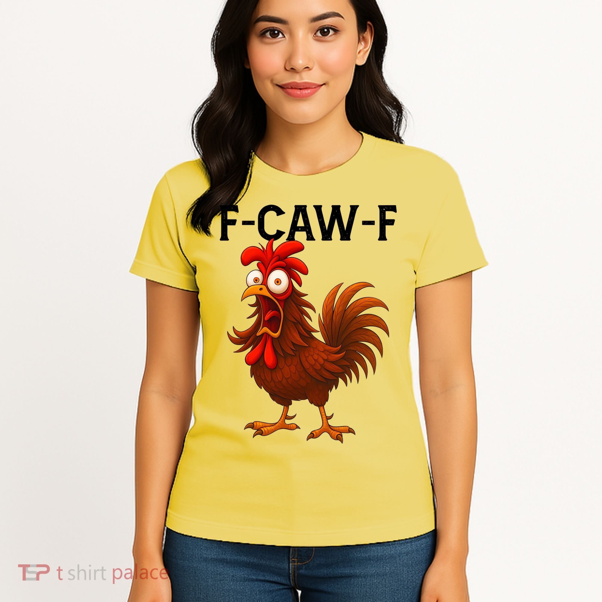 F-CAW-F Rooster Screaming Chicken Meme Women's T-Shirt
