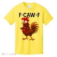 F-CAW-F Rooster Screaming Chicken Meme Kids T-Shirt thumb 0