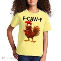 F-CAW-F Rooster Screaming Chicken Meme Kids T-Shirt thumb 2