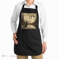 Funny Raccoon Sasquatch Alien UFO Monster Introvert Bruh Apron thumb 2