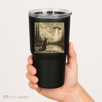 Funny Raccoon Sasquatch Alien UFO Monster Introvert Bruh Tumbler thumb 2