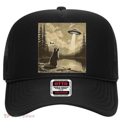 Funny Raccoon Sasquatch Alien UFO Monster Introvert Bruh Hat