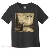 Funny Raccoon Sasquatch Alien UFO Monster Introvert Bruh Toddler T-Shirt thumb 0