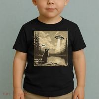 Funny Raccoon Sasquatch Alien UFO Monster Introvert Bruh Toddler T-Shirt thumb 2