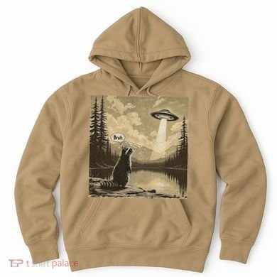 Funny Raccoon Sasquatch Alien UFO Monster Introvert Bruh Hoodie