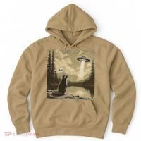 Funny Raccoon Sasquatch Alien UFO Monster Introvert Bruh Hoodie thumb 0