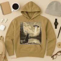 Funny Raccoon Sasquatch Alien UFO Monster Introvert Bruh Hoodie thumb 3