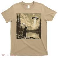Funny Raccoon Sasquatch Alien UFO Monster Introvert Bruh T-Shirt thumb 0