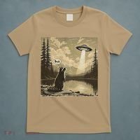 Funny Raccoon Sasquatch Alien UFO Monster Introvert Bruh T-Shirt thumb 5