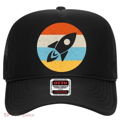 Funny Retro Sunset Spaceship Hat