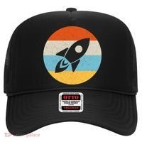 Funny Retro Sunset Spaceship Hat thumb 0