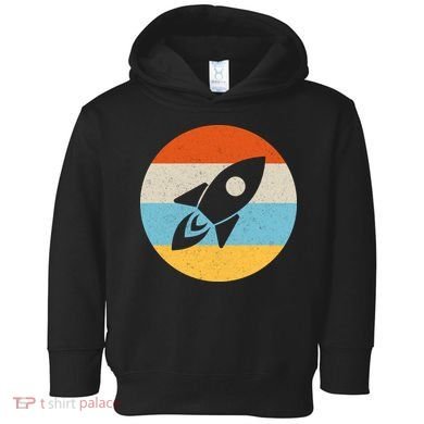 Funny Retro Sunset Spaceship Toddler Hoodie