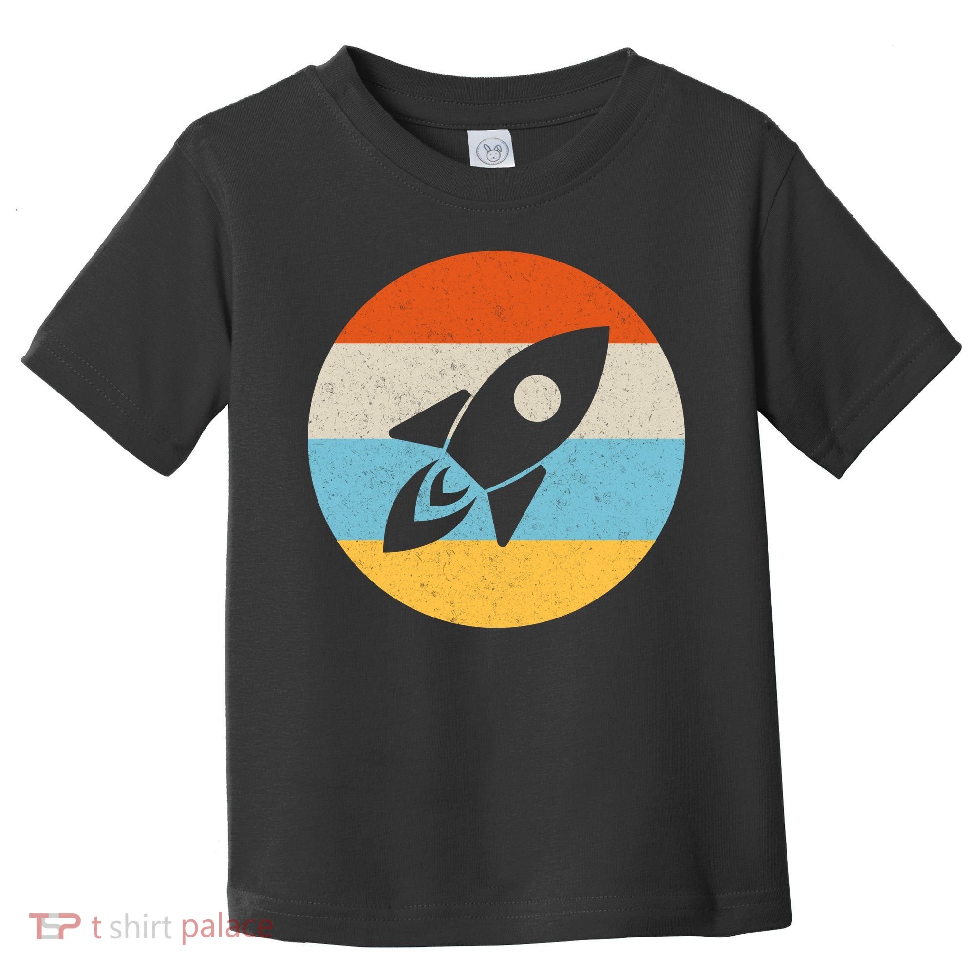 Funny Retro Sunset Spaceship Toddler T-Shirt