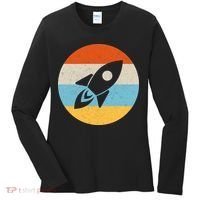 Funny Retro Sunset Spaceship Women's Long Sleeve Shirt thumb 0