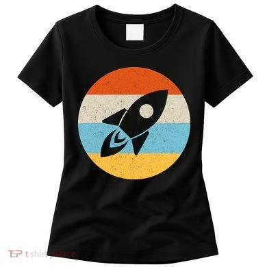 Funny Retro Sunset Spaceship Women's T-Shirt