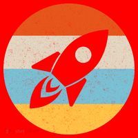 Funny Retro Sunset Spaceship Santa Hat thumb 1