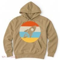 Funny Retro Sunset Spaceship Hoodie thumb 0