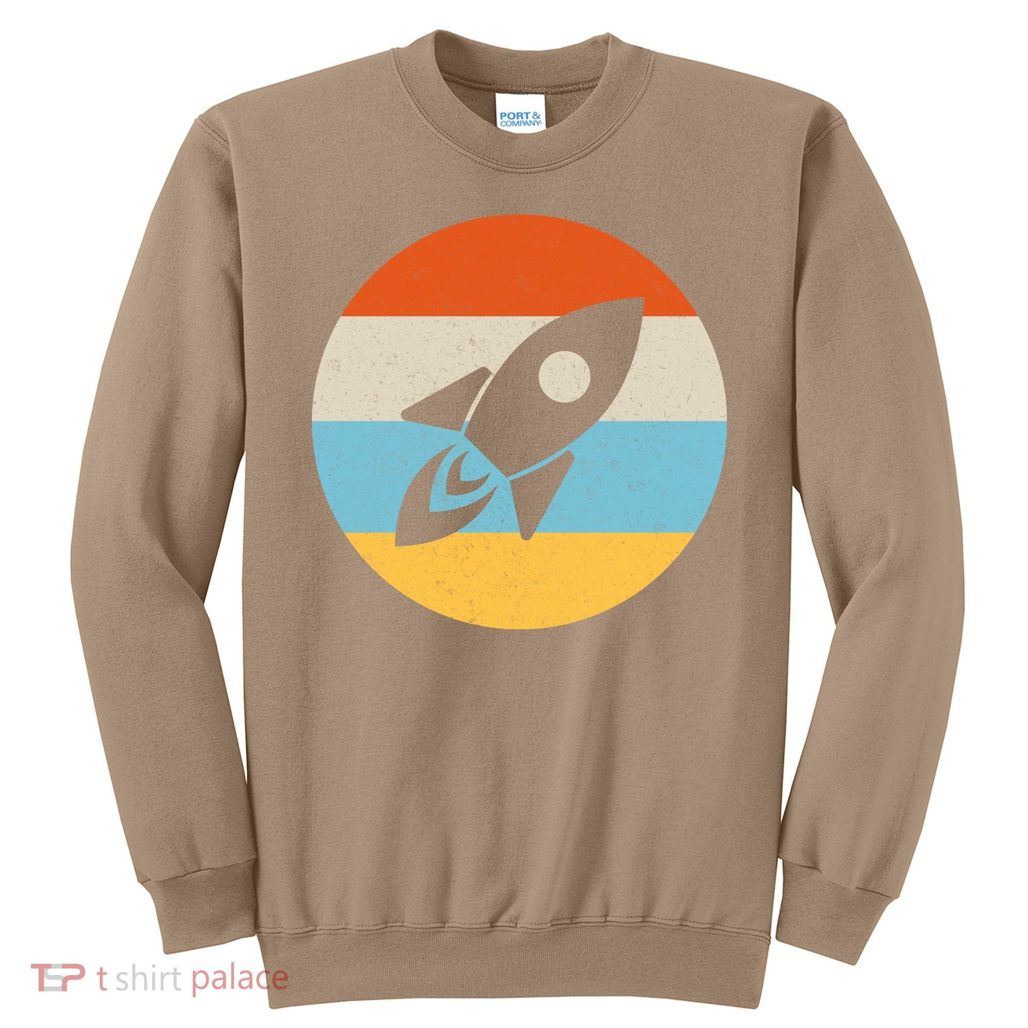 Funny Retro Sunset Spaceship Sweatshirt