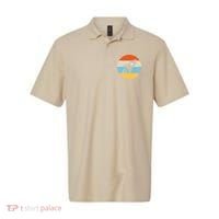 Funny Retro Sunset Spaceship Polo thumb 0