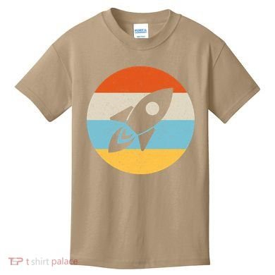 Funny Retro Sunset Spaceship Kids T-Shirt