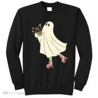 Floral Roller Skating Ghost Sweatshirt thumb 0